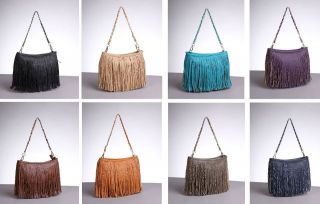 Artisan Leather Purse Fringe Handbag Hippie Beaded Handmade by Debbie 