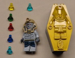 NEW Lego Pharaohs Quest Minifig Skeleton Mummy w/ Coffin & Jewls 