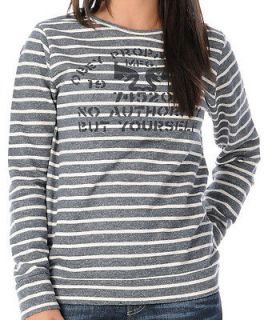 NWT Obey No Authority Striped Pullover Sweater Junior Womens XSmall 