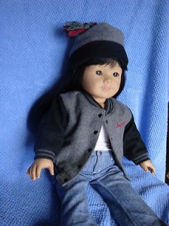   AUTHENTIC RETIRED AMERICAN GIRL OUTFIT VARSITY JACKET & HAT