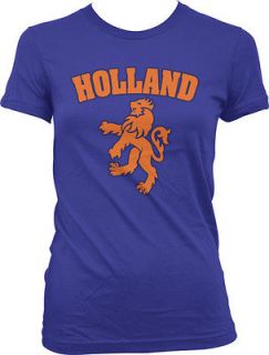 Holland Nederland Netherlands Dutch Lion Coat of Arms Juniors Girls T 