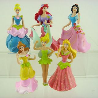 NEW ARRIVAL 6 pcs Disney Princess Cinderella Belle Tinkerbell 8cm 