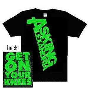 Asking Alexandria Get on Your Knees music punk rock t shirt BLACK S 