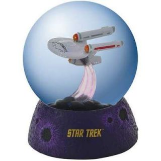   Trek USS Enterprise 1701 Lighted 85mm Figurine Water Globe 2011 NEW