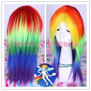 A50cm medium Rainbow color My Little Pony Friendship Is Magic cosplay 