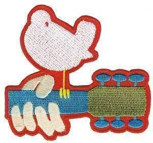 Woodstock Music Festival Dove Hippie Embroidered Iron On Badge 