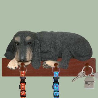 coonhound black tan dog leash and key holder gift time