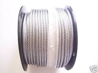 Galvanized Aircraft Cable Wire Rope 1/4, 7x19, 150 ft Reel