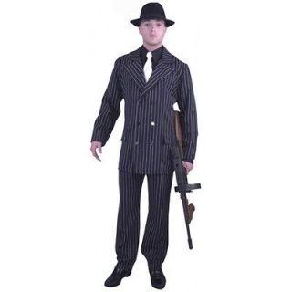 Gangster Suit 20s Retro Pimp Pinstripe Mobster Halloween Adult Costume 