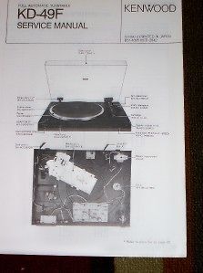 kenwood service repair manual kd 49f turntable 