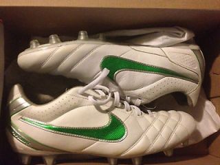 nike tiempo flight fg white green new with box time