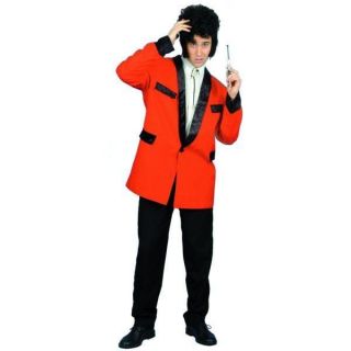 Mens 50s Teddy Boys Jacket Red Smiffys Fancy Dress Costume
