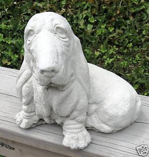 large concrete basset hound dog statue monument 