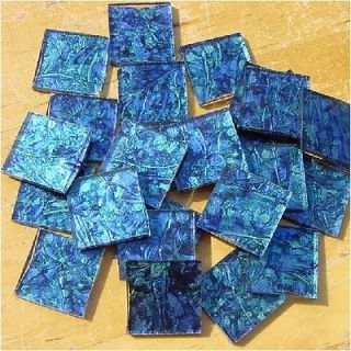 Blue Bluegreen Van Gogh Mosaic Glass Tiles   Squares, Diamonds or 