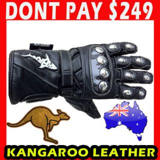 Shark TPS Extreme Kangaroo Leather Motorcycle Road Race Gloves Special 