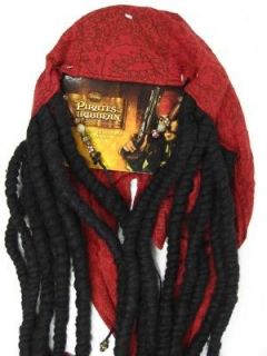 pirate scarf w dreadlocks costume jack sparrow wig