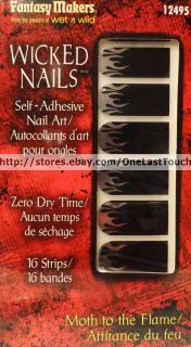 16 WICKED NAILS Art Strip MOTH TO THE FLAME Decal FANTASY MAKERS 