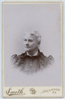 Cabinet Photo   Swanton, Vermont   Nice Looking Older Lady   Fancy 