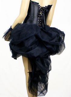Black Halloween Burlesque Moulin Rouge Show Ball Dance TuTu Dress Up 