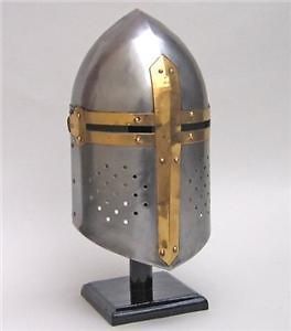 medieval knight crusader sugarloaf helmet armor new 