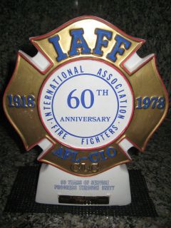 RARE 1978 LTD. ED. LIONSTONE FIRE FIGHTER AFL CIO 60TH ANNIVERSARY 