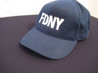 Mens FDNY Fire Dept New York, One Sz Adjustable, Navy Cotton Baseball 