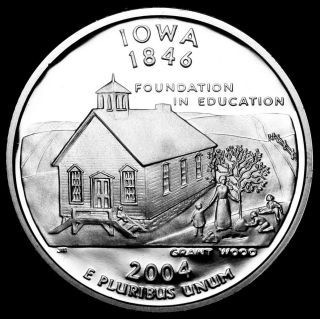   Iowa State Gem Silver Proof ~ Statehood Washington Quarter Dollar