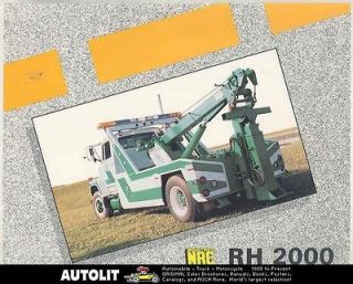 1985 ? Ford Industries NRC RH2000 20 Ton Wrecker Tow Truck Brochure 