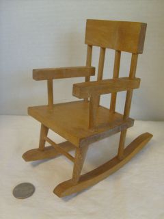 Vintage Cape Cod Toymakers Doll Wood rocking chair, 6 1/2 tall 
