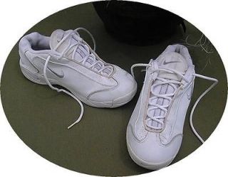 White NIKE Cheerleading Shoes W/Gold Inserts Size 7 Worn Only A Few 