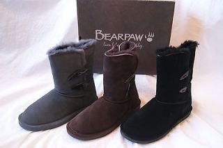 bearpaw abigail black charcoa l chocolate 682w expedited shipping 