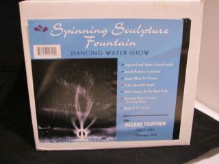   SPINNING DANCING FOUNTAIN MADE IN USA FOR POOL OR POND FOUNTAIN