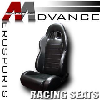   Leather Sport Racing Bucket Seat+Sliders Nissan (Fits Nissan Armada
