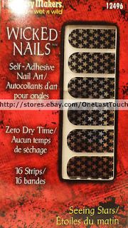 16 WICKED NAILS Art Strips SEEING STARS Decals FANTASY MAKERS 
