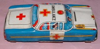 vintage ambulance tin toy car 1960s japan 