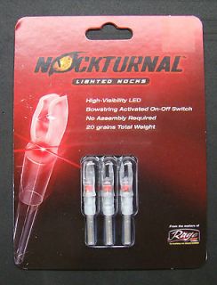 NOCKTURNAL LIGHTED NOCK GT GOLD TIP ARROWS RED 3 PACK BOWHUNTING 