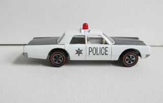 HOT WHEELS REDLINE 1969 POLICE CRUISER BLACK & WHITE RL * GREAT 