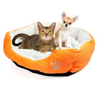   Luxury warm round unique soft Pet dog cat bed Medium lovely cute Oran