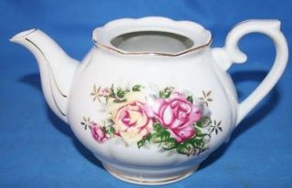 vtg china dinnerware ucagco rose teapot japan 