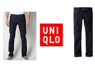   Japan Denim Slim Fit Straight Jeans UNIQUILO 30 32 31 33 34