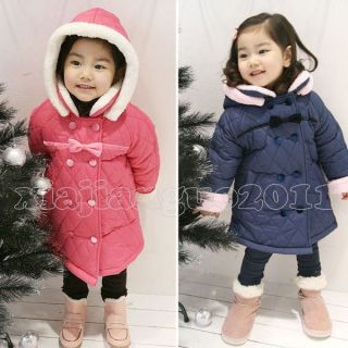 New Kids Toddlers Girls Princess Long Sleeve Winter Coat Snowsuits 