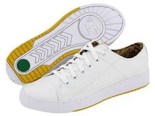 NEW $110 PF Flyers Albin Leather Sneakers in White, Size 11.5