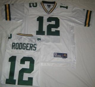 Green Bay Packers Aaron Rodgers NFL Sewn Jersey MEDIUM White