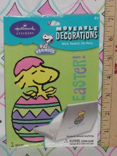   Snoopy Woodstock in an Egg Hallmark Moveable Decoration Cling NEW