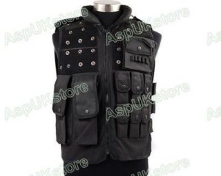 airsoft paintball tactical combat assault vest black from china 