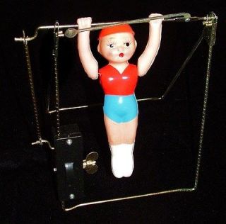 GYMNASTIC HI BAR CELLULOID WIND UP 1970s MINT IN BOX CHINA BEAUTIFUL 