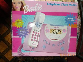 Mattel Barbie * WAKE with ME * Telephone * Clock * AM/FM Radio 