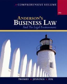Andersons Business Law and the Legal Environment by Marianne M 