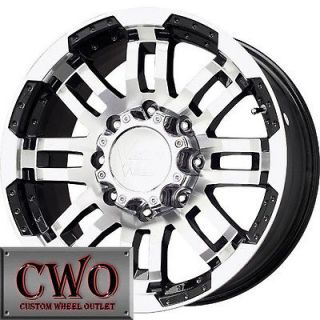   Black Warrior Wheels Rims 6x139.7 6 Lug Sierra Titan Tundra GMC Chevy