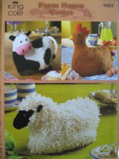 King Cole KNITTING PATTERN for FARM HOUSE TEA COSY no 9003